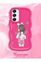 Samsung Galaxy A16 Compatible Shockproof Simple Red Silicone Phone Case Girl Pattern - 2