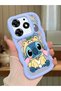 Simple Blue Silicone Phone Case Stitch Pattern Compatible with Tecno Spark 10 Pro Shockproof - 2
