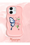 Simple Pink Silicone Phone Case Butterfly Pattern Shockproof Compatible with Infinix Smart 9