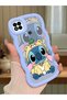 Simple Blue Silicone Phone Case Stitch Pattern Compatible with Poco C31 Shockproof - 2