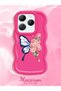Simple Red Silicone Phone Case Butterfly Pattern Shockproof Compatible with Infinix Hot 40