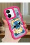 Shockproof Simple Red Silicone Phone Case Stitch Pattern Compatible with Vivo Y36 5g - 2