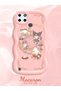 Simple Pink Silicone Phone Case Kitty Pattern Shockproof Compatible with Realme C25Y