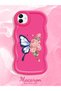 Simple Red Silicone Phone Case Butterfly Pattern Compatible with Samsung Galaxy A04 Shockproof