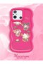 Simple Red Silicone Phone Case Kitty Pattern Compatible with Redmi 12C Shockproof
