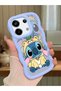 Simple Blue Silicone Phone Case Stitch Pattern Compatible with Poco X6 5g Shockproof - 2