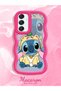 Simple Red Silicone Phone Case Stitch Pattern Compatible with Samsung Galaxy A16 Shockproof
