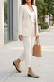 Sand Beige Suede Women's Loafer Shoes Sand Beige Color Genuine Suede Leather Buckle Women's Casual Moccasins - 3