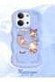 Simple Blue Silicone Phone Case Kitty Pattern Compatible with Xiaomi Redmi 15C 4g Shockproof