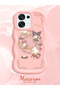 Simple Pink Silicone Phone Case Kitty Pattern Compatible with Oppo A6 Pro Shockproof