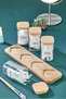 Mica Cotton Swabs with Wooden Cross Stand, Cotton Makeup Swabs, Dental Floss Storage Box