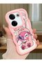 Simple Pink Silicone Phone Case Cute Pattern Compatible with Tecno Camon 20 Shockproof - 2