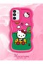 Simple Red Silicone Phone Case Compatible with Samsung Galaxy A13 Hello Kitty Pattern Shockproof