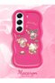 Simple Red Silicone Phone Case Kitty Pattern Compatible with Tecno Camon 40 Pro 5g Shockproof