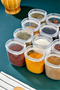 12-Piece Labeled 400 ml Vacuum Drip Spice Jar Set - Leakproof-Lid Mica Spice Jar - 2