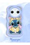 Simple Blue Silicone Phone Case Stitch Pattern Compatible with Redmi A3 Pro Shockproof
