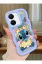 Simple Blue Silicone Phone Case Stitch Pattern Compatible with Vivo Y36 5g Shockproof - 2