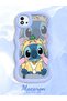 Simple Blue Silicone Phone Case Stitch Pattern Compatible with Realme C20 Shockproof