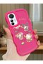 Simple Red Silicone Phone Case Kitty Pattern Compatible with Xiaomi Mi 12 Lite Shockproof - 2
