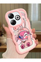 Simple Pink Silicone Phone Case Compatible with Infinix Smart 8 Pro Shockproof Cute Pattern - 2