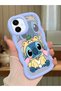 Simple Blue Silicone Phone Case Stitch Pattern Compatible with Samsung Galaxy A06 Shockproof - 2