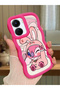 Simple Red Silicone Phone Case Cute Pattern Compatible with Vivo Y16 Shockproof - 2