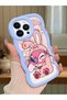 Simple Blue Silicone Phone Case Compatible with iPhone 13 Pro Max Cute Pattern Shockproof - 2