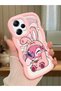 Simple Pink Silicone Phone Case Cute Pattern Compatible with Redmi Note 12 Pro 5g Shockproof - 2