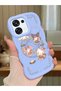 Simple Blue Silicone Phone Case Kitty Pattern Compatible with Oppo A6 Pro Shockproof - 2