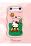 Simple Pink Silicone Phone Case Hello Kitty Pattern Compatible with Tecno Pova Slim Shockproof
