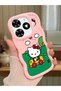 Shockproof Simple Pink Silicone Phone Case Compatible with Tecno Spark Go 2024 Hello Kitty Pattern - 2