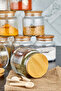 12-Piece Glass Jar with Wooden Lid (with Spoon) Storage Container Spice Jar Set 500 ml - 3