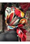 Black Abstract Pattern 100% Twill Silk Scarf 4318-36