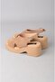 Seç 880015 genuine leather wedge heel sandal (heel: 7 cm, platform: 3 cm) mink suede - 5