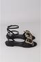 Select m100 buckled satin women's sandal black - 5