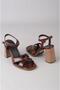 Seç 4173 genuine leather heel women's sandal (heel height: 9 cm) coffee - 7