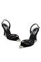 Women's Pointed Toe High Heeled Open Evening Dress Shoes with Stone Buckle 21220 - 8