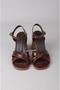 Seç 4173 genuine leather heel women's sandal (heel height: 9 cm) coffee - 3