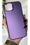 iPhone 14 Plus / 15 Plus Compatible Purple Color Gradient Matte Silicone Case with Camera Frame Luxury Electro - 4