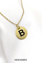Letter B Necklace Gold Color Women's First Name Initial Necklace Stainless Steel Stylish Gift - 3