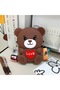 Girls and Boys Teddy Bear Figured Silicone Mini Crossbody Bag with Love Written on It