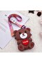 Girls and Boys Teddy Bear Figured Silicone Mini Crossbody Bag with Love Written on It - 3