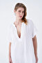 Oversize V Yaka Elbise - 3