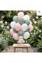 Baby Shower Engagement Decorations Balloon Set 20 Pieces Pink Eucalyptus White Balloon