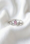 Fiona's Crown Princess Steel Ring with Zircon Stone (Adjustable) - 2