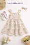 Linen Fabric Girls' Dress Set 2-Piece Combination with Buckle I Special Occasion Linen Dress I Summer Girls' Dress - 5