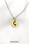 Letter C Necklace Gold Color Women's First Name Initial Necklace Stainless Steel Stylish Gift - 2
