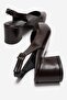 Open Back Women's Heeled Shoes Brown Yanki̇ - 4