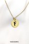 Letter F Necklace Gold Color Women's First Name Initial Necklace Stainless Steel Stylish Gift - 2
