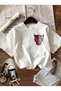 Pink Leopard Patterned Tiger Printed Premium Oversize T-Shirt